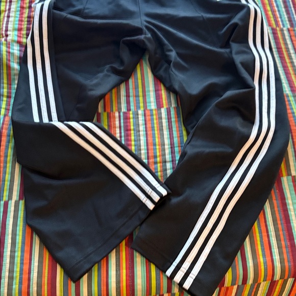 Adidas black Joggers with White Stripes size small new white tags - Picture 3 of 11